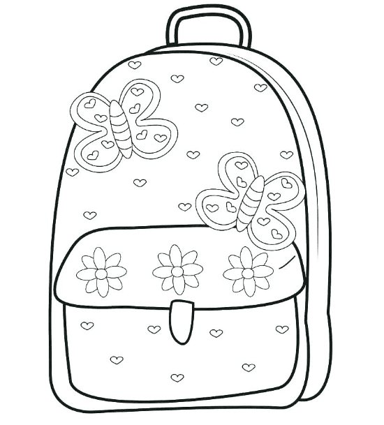 Backpack coloring pages printable for free download