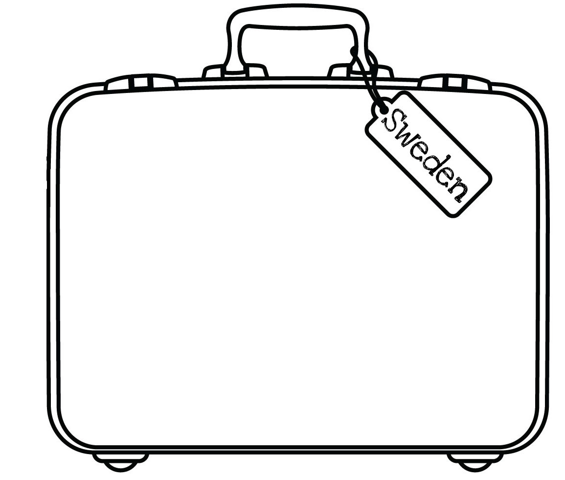 Suitcase coloring page