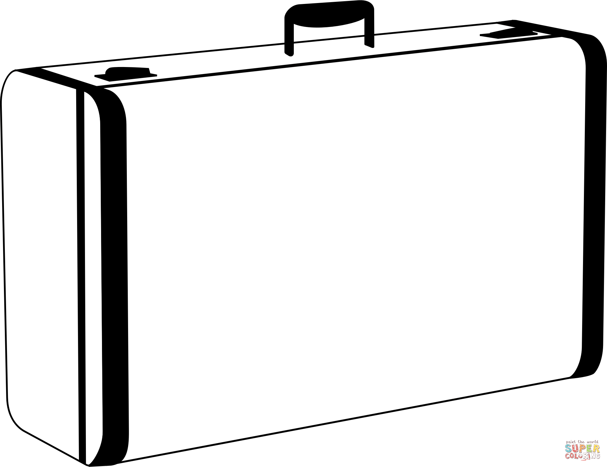 White suitcase coloring page free printable coloring pages