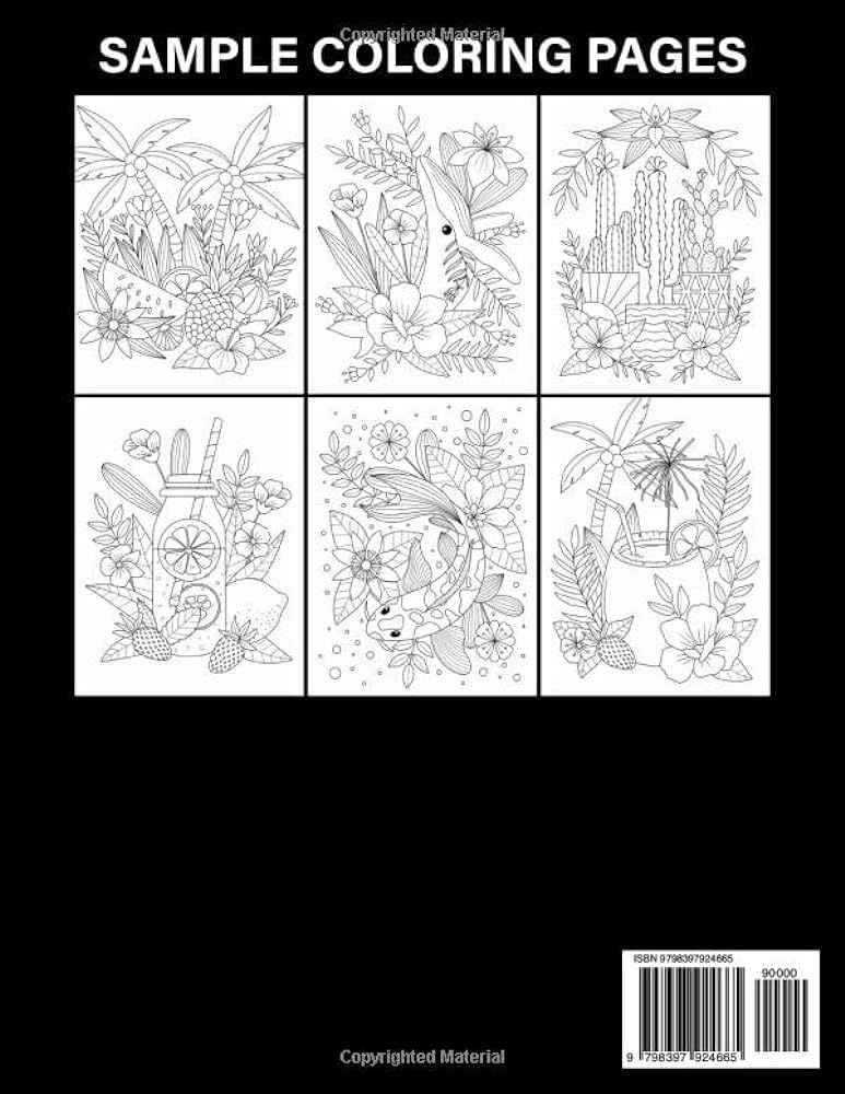 Large print summer adult coloring book easy and simple summer themed coloring pages for seniors and kids featuring landscape sunglasses beach towels designs for stress relief and relaxation press