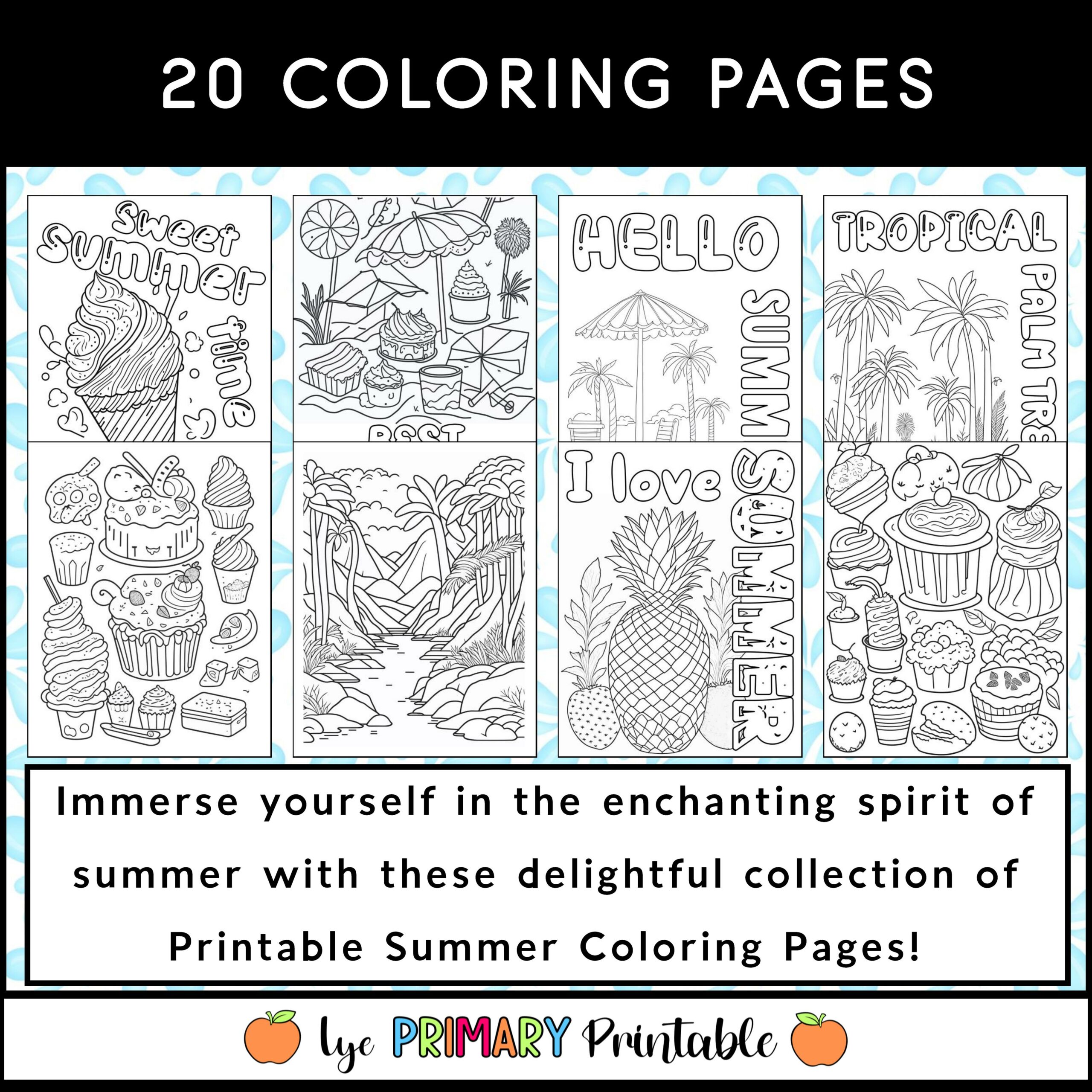 Printable summer coloring pages fun end of the year activities made by teachers