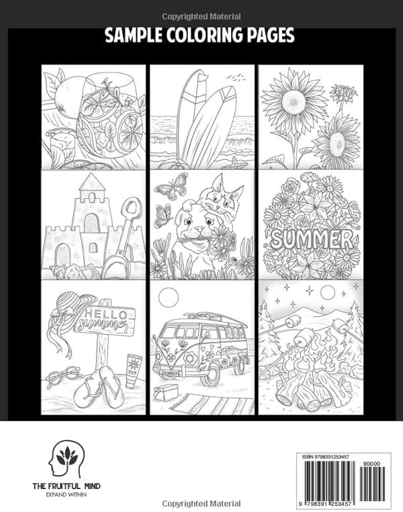 Large print summer coloring book for adults easy and relaxing summer designs with cute animals fun beach scenes and much more cafe coloring book books