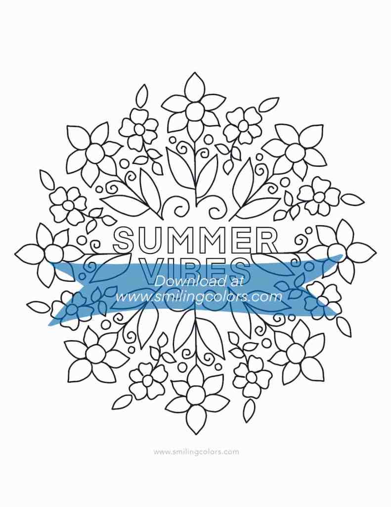 Printable summer coloring pages free