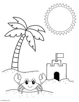 Summer coloring page