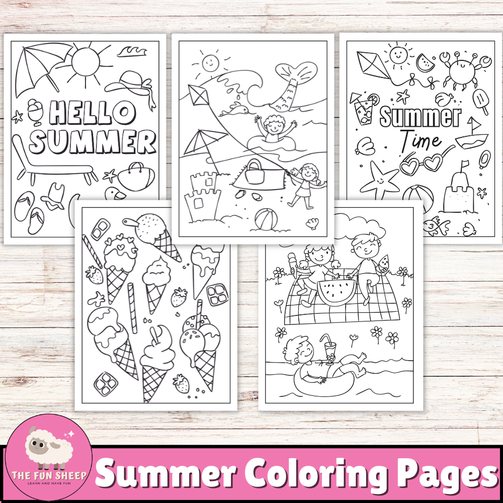 Summer coloring pages end of the year coloring pages