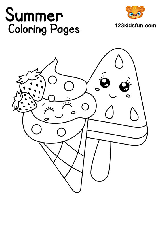 Free printable summer coloring pages for kids kids fun apps