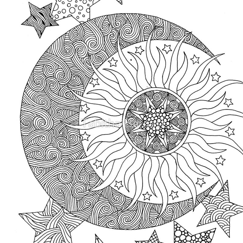 Tangled sun moon stars star coloring pages moon coloring pages sun coloring pages