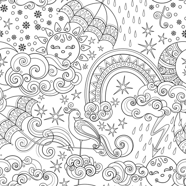 Adult coloring pages sun moon images stock photos d objects vectors