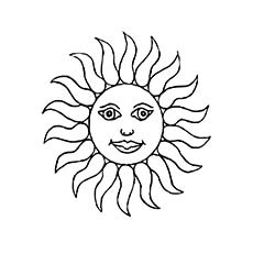 Sun coloring pages