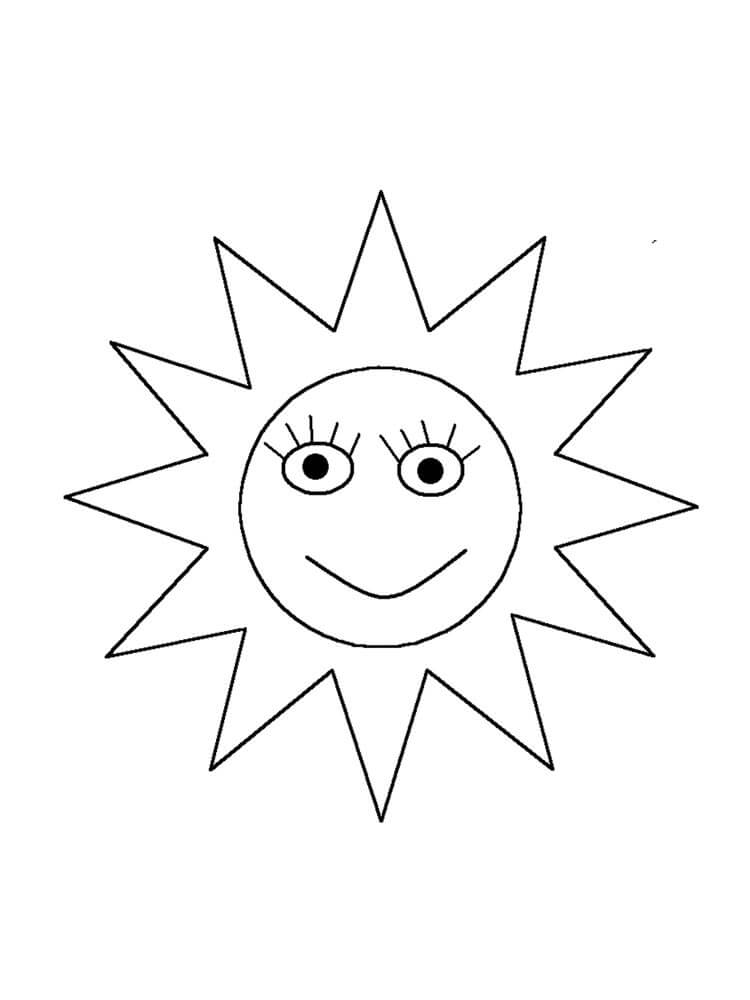 Printable sun coloring page