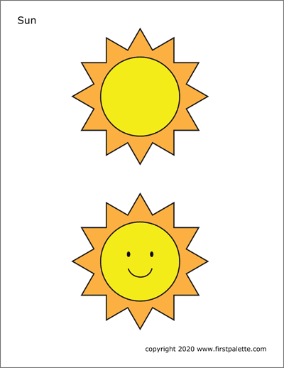 Sun free printable templates coloring pages