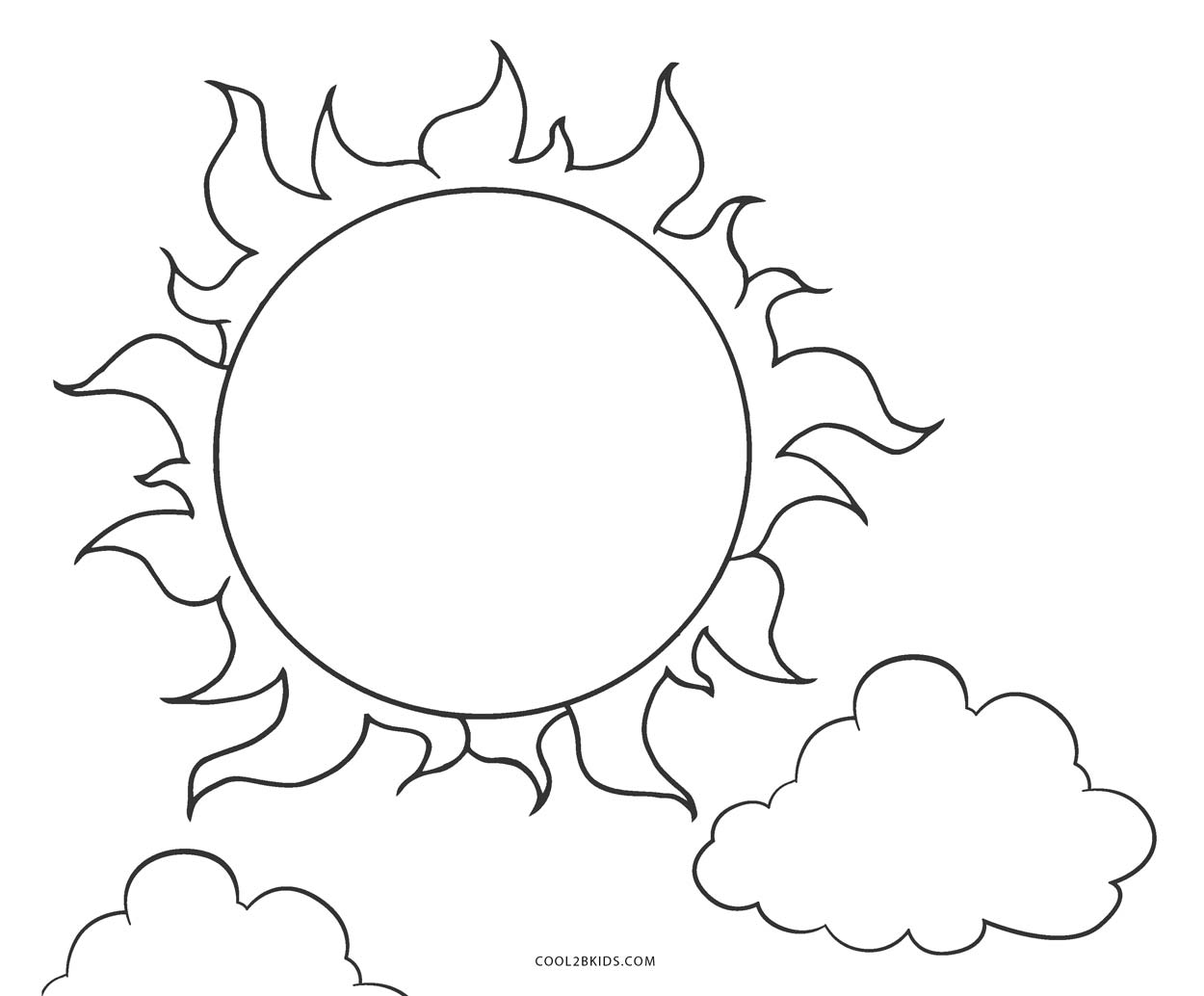 Free printable sun coloring pages for kids