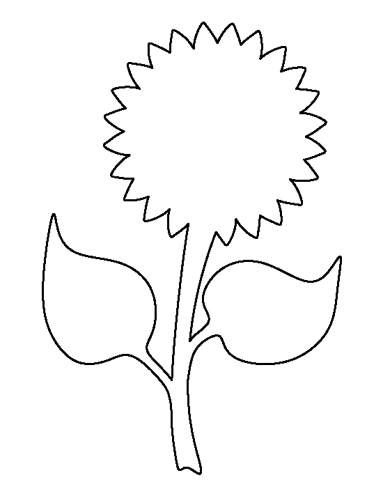 Printable sunflower template