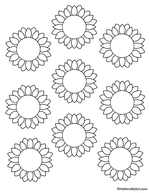 Free printable sunflower pdf template