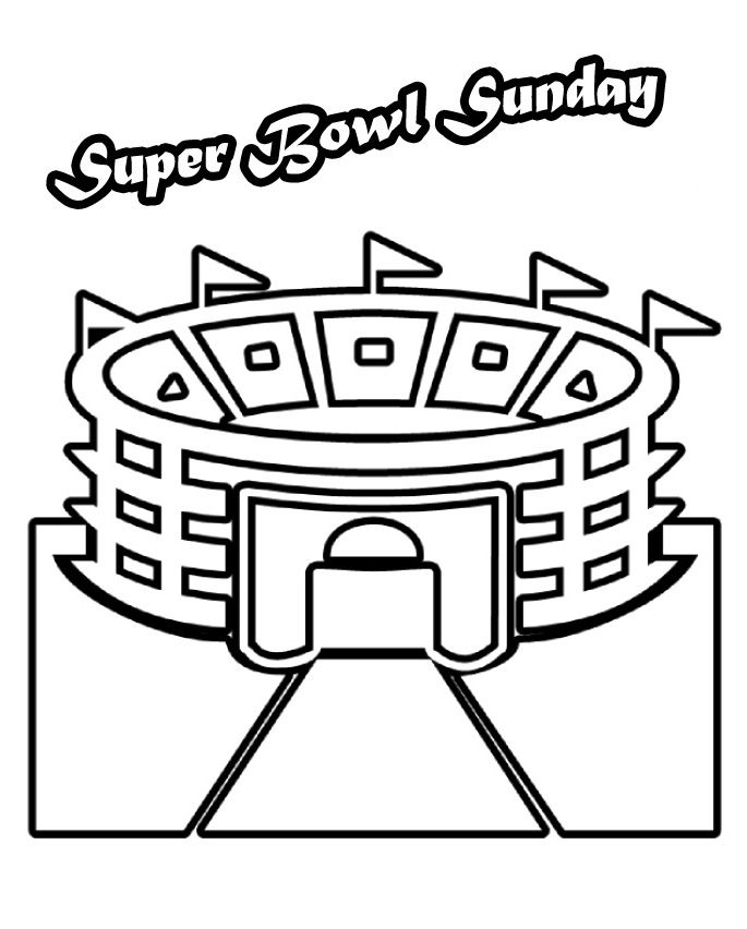 Super bowl stadium arena coloring pages football coloring pages super bowl stadium coloring pages