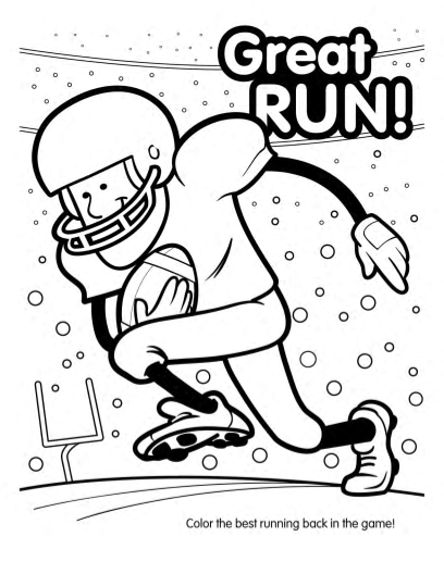 Super bowl football coloring book pages