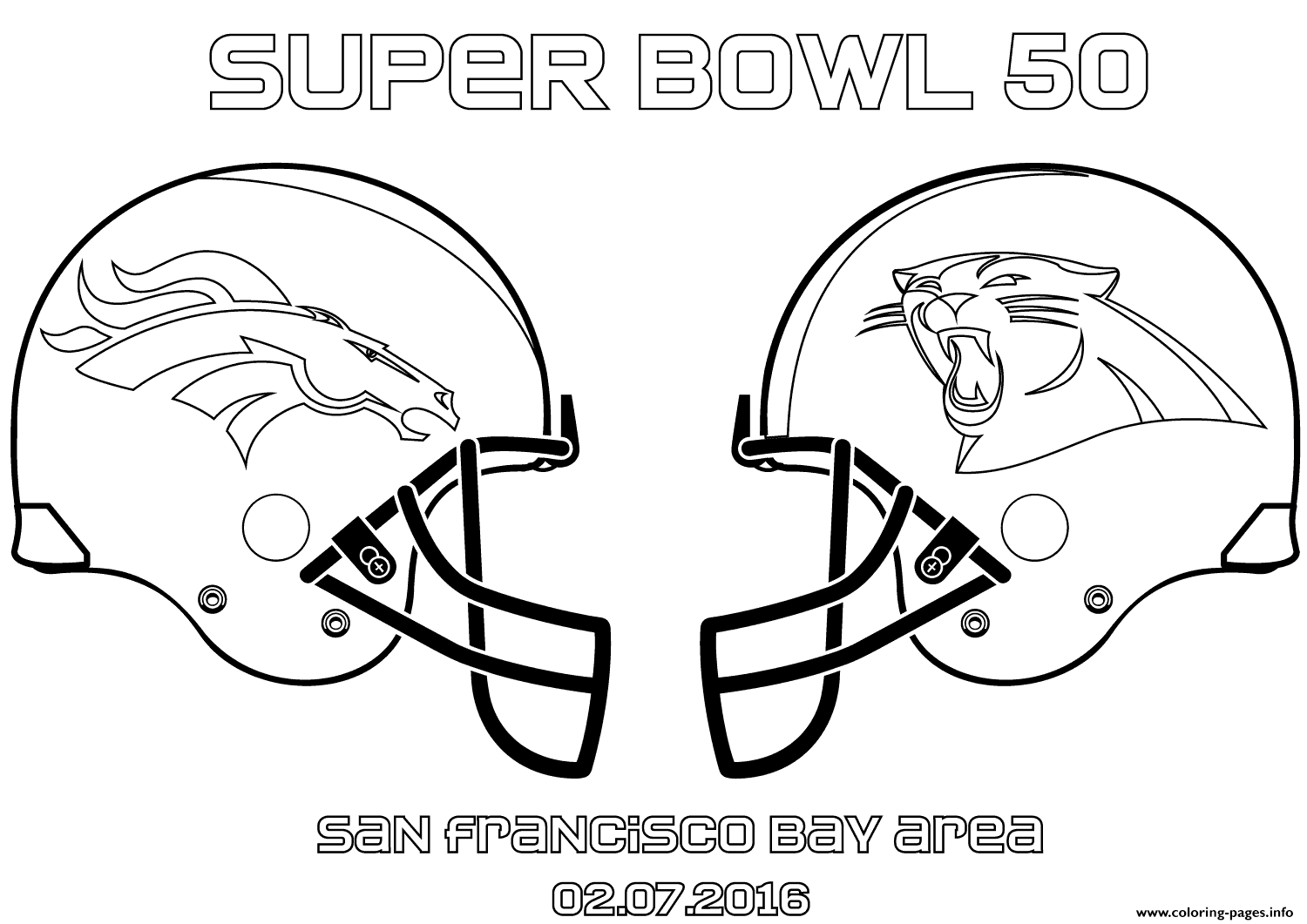 Super bowl football sport coloring page printable