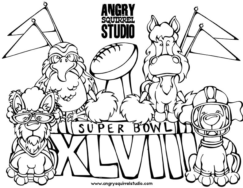 Superbowl coloring pages