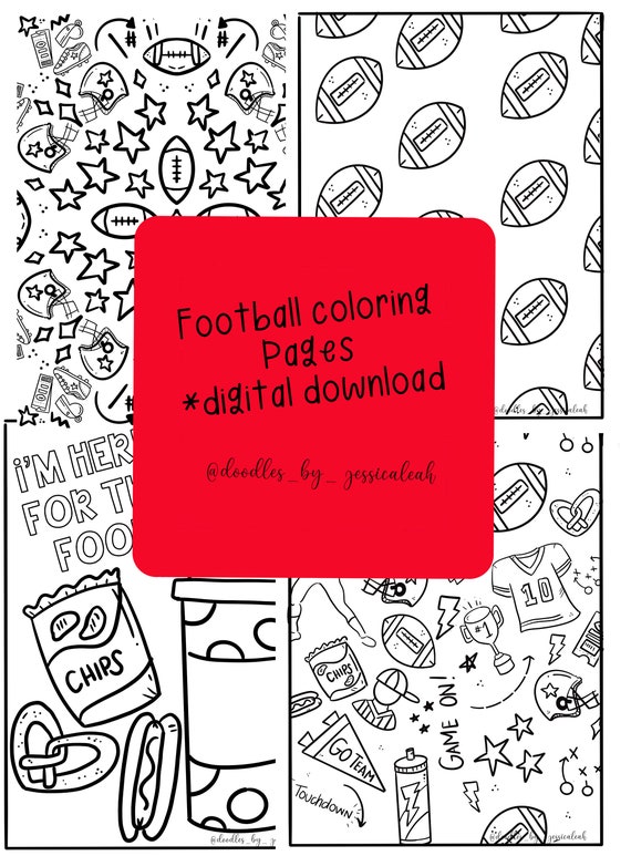 Football coloring pages super bowl coloring pages football party activity super bowl party coloring page