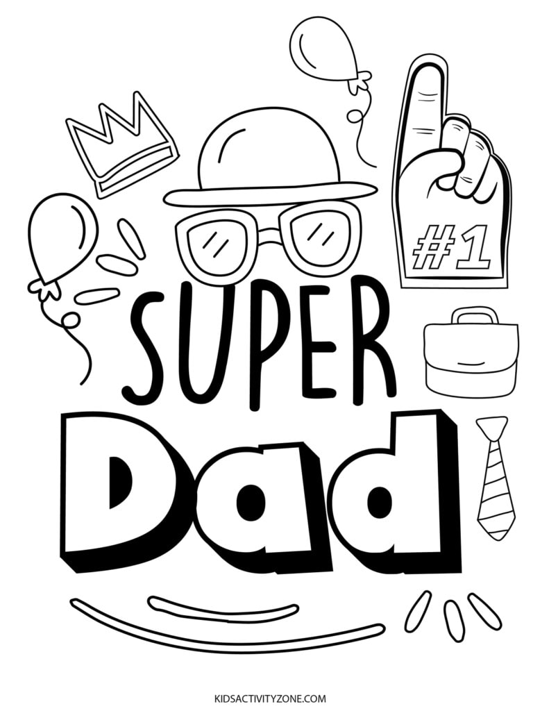 Fathers day coloring pages