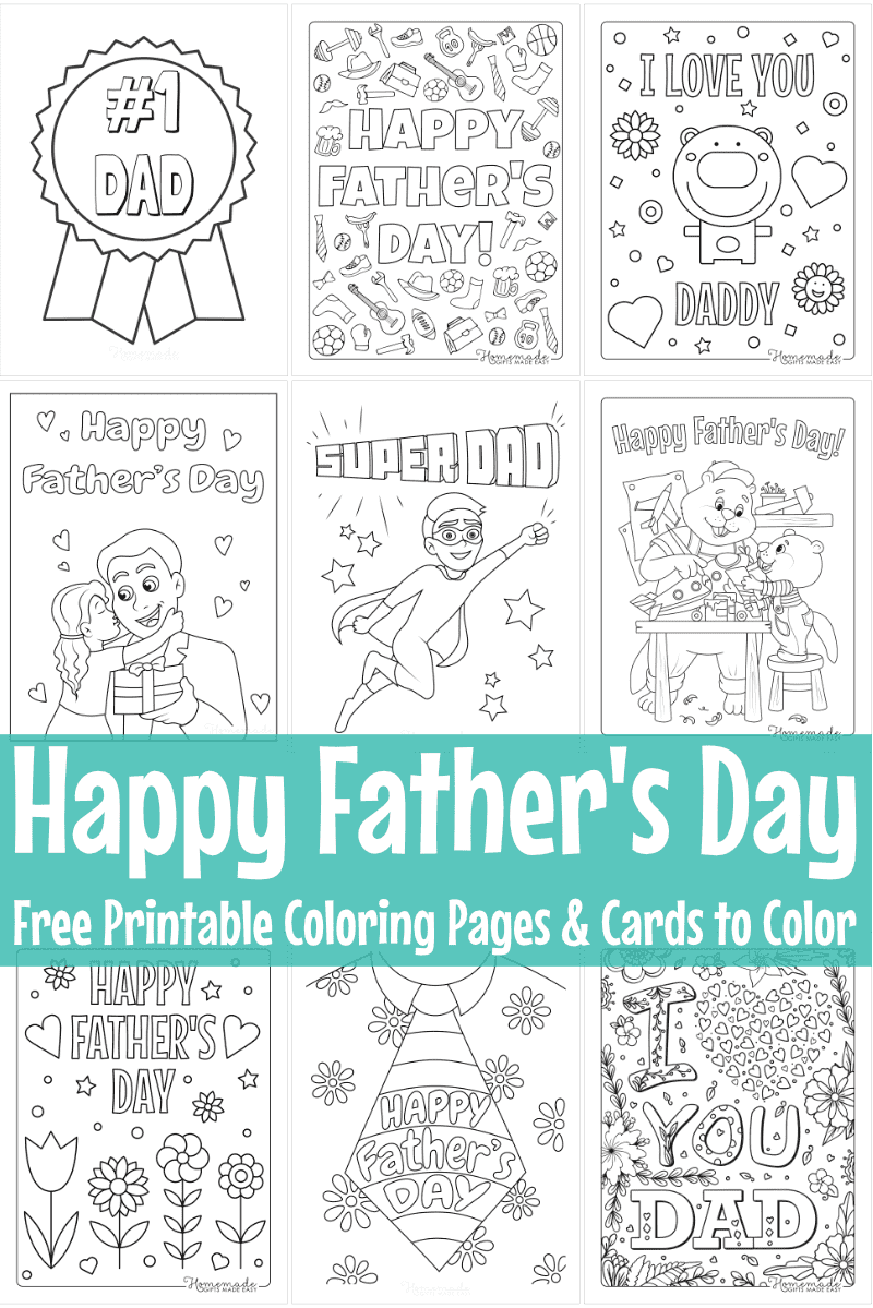 Happy fathers day coloring pages for kids