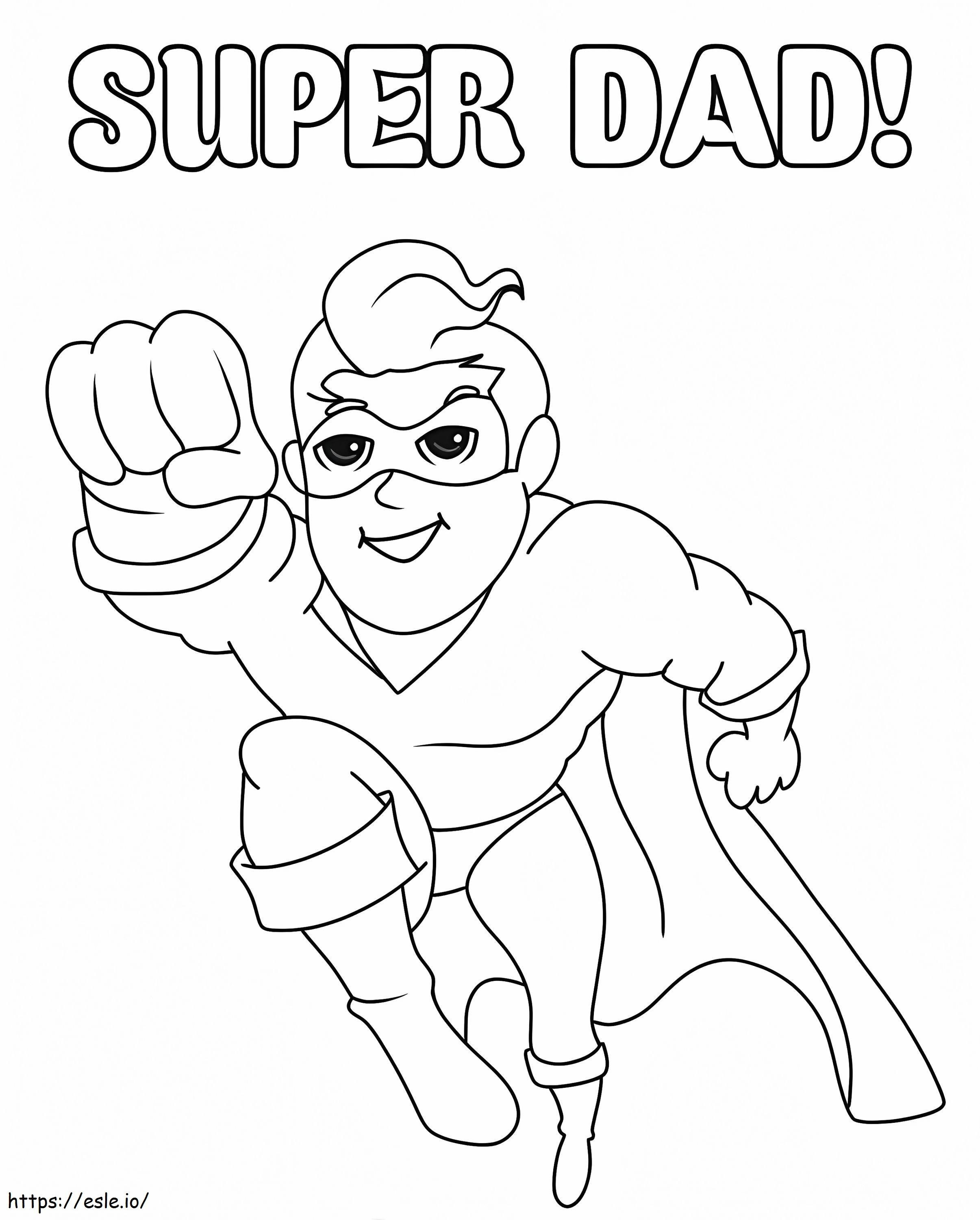 Print super dad coloring page