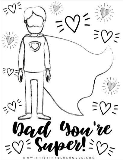 Free cute printable fathers day coloring pages fathers day coloring page coloring pages superhero coloring pages