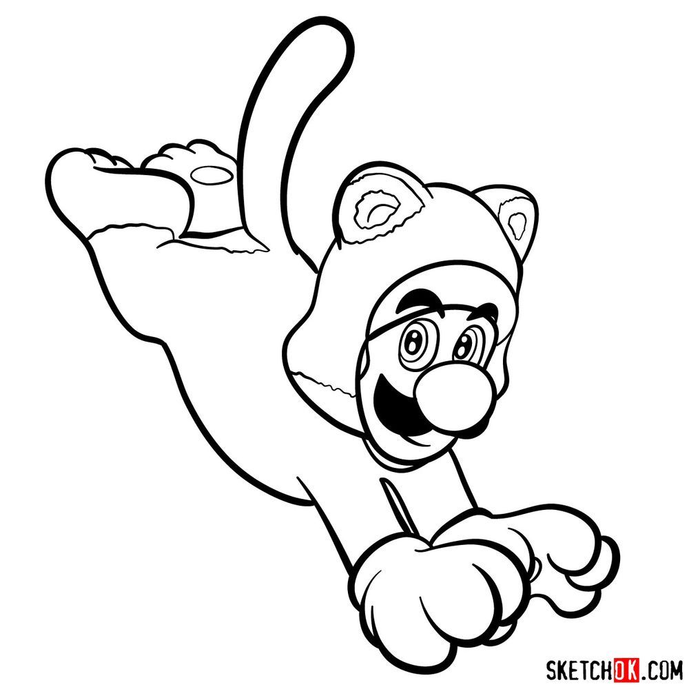 How to draw cat luigi mario coloring pages super mario coloring pages coloring pages