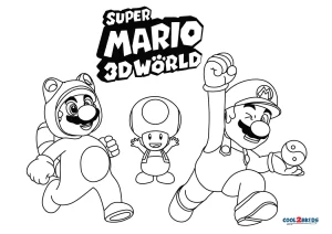 Free printable super mario d world coloring pages for kids