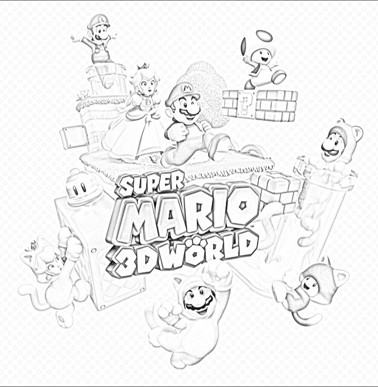 Printable super mario d world coloring pages