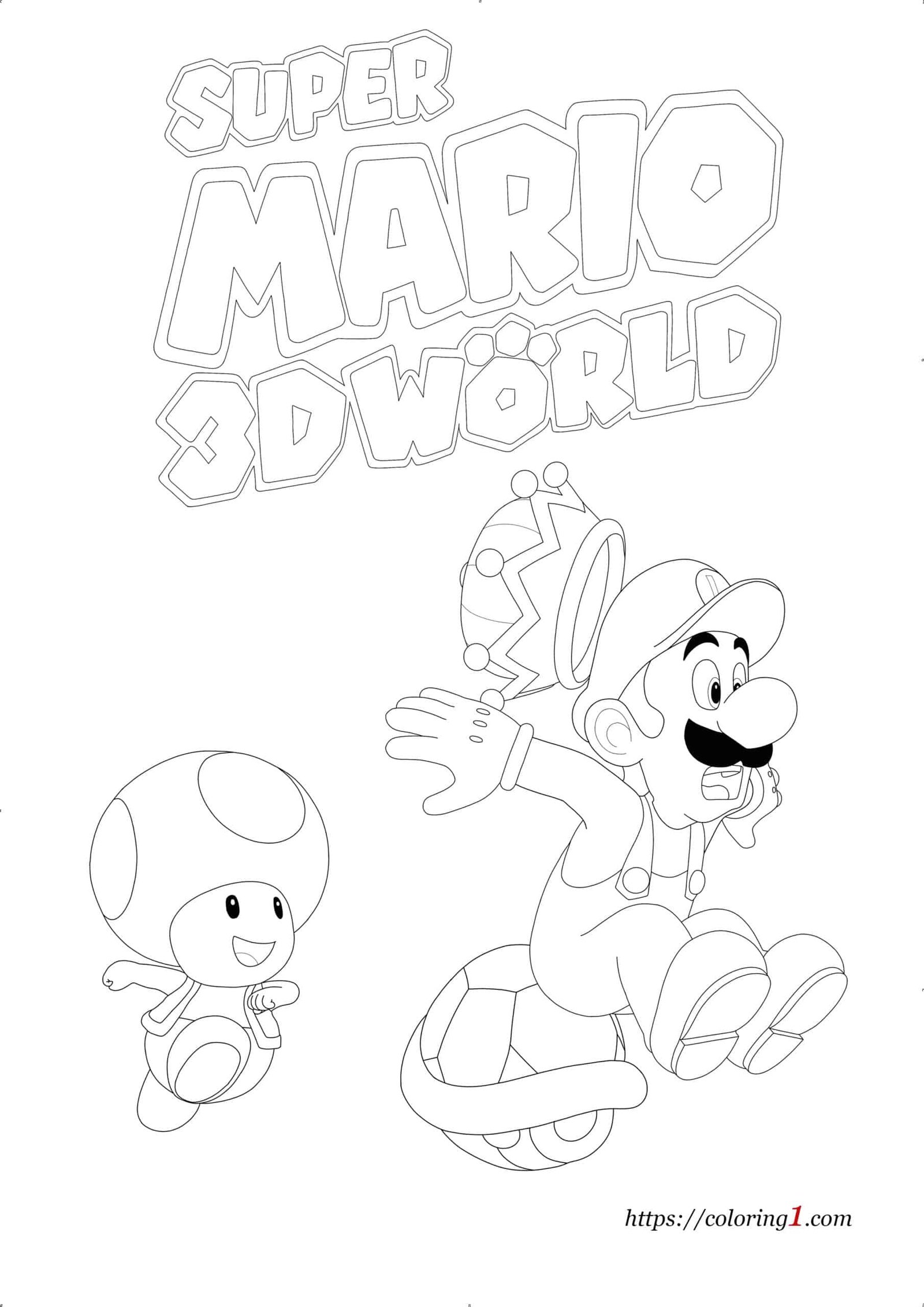 Super mario d world coloring pages