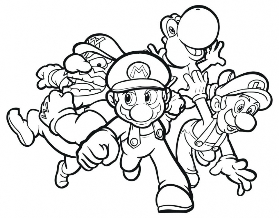 Free printable super mario coloring pages