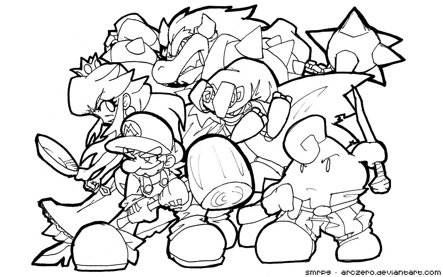 Smash bros coloring pages