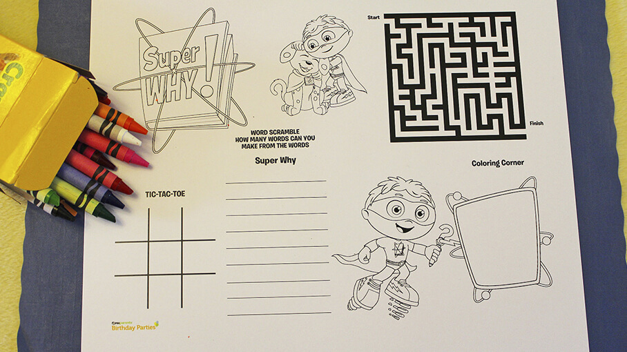 Super why activity page kids coloring pages kids for parents