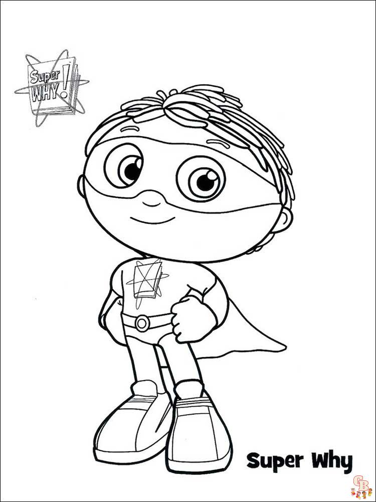 Super why coloring pages printable and free options