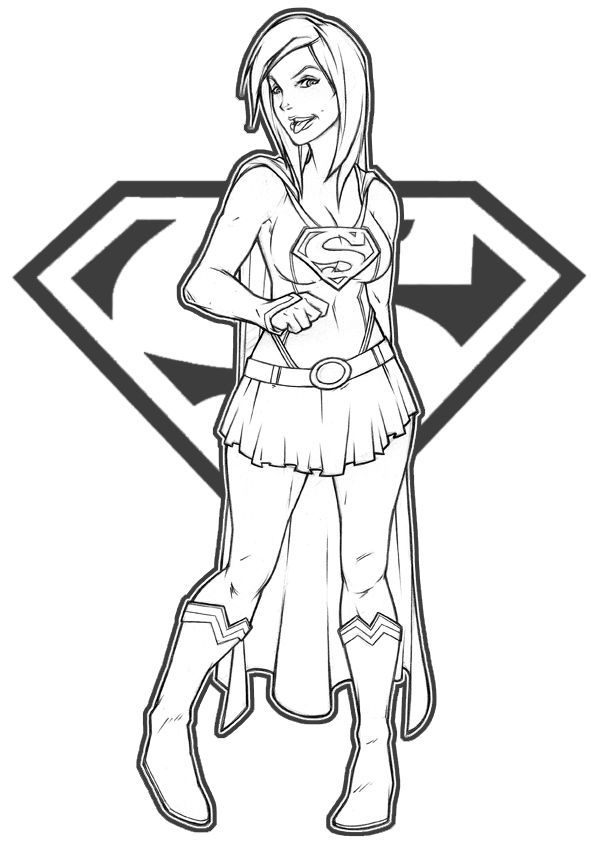 Supergirl coloring pages