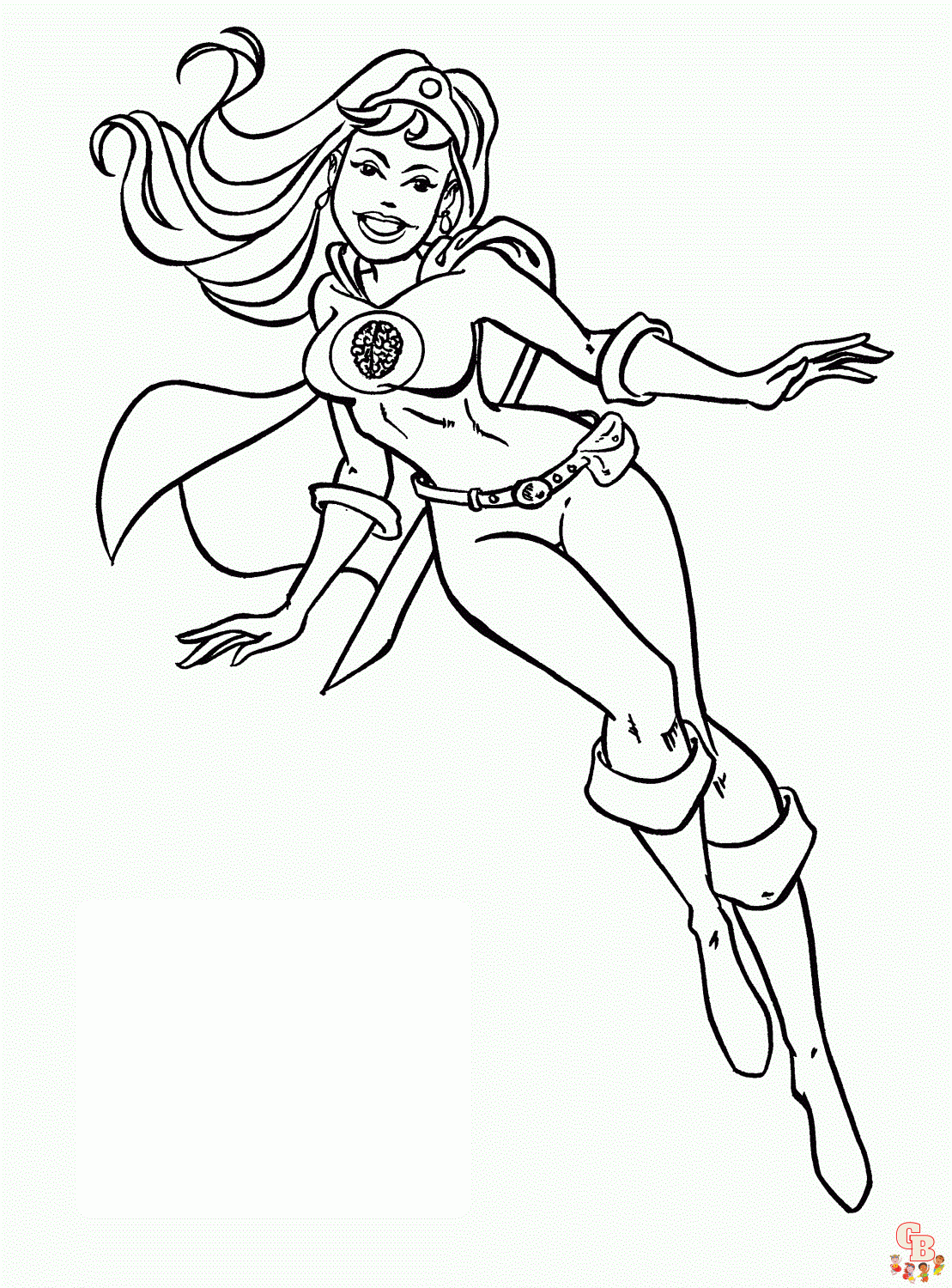 Super girl coloring pages for kids