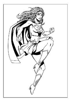 Dive into adventure printable supergirl coloring pages for fun and relaxation