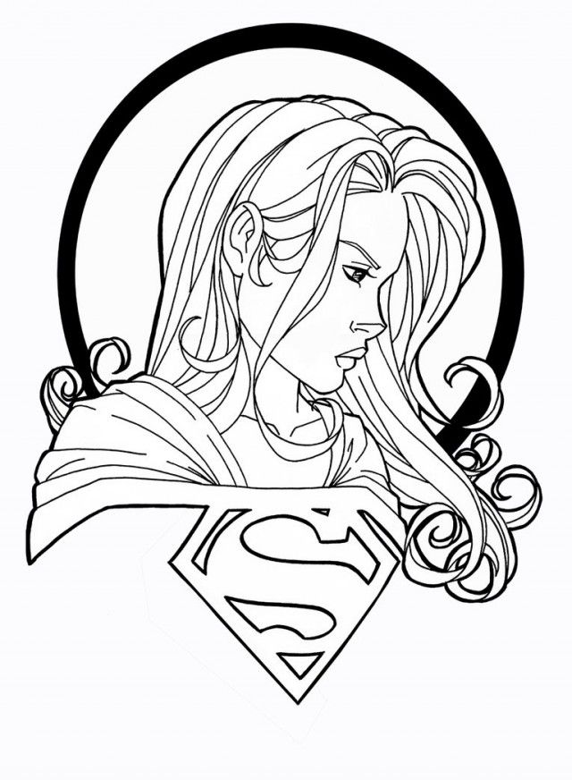 Supergirl coloring pages