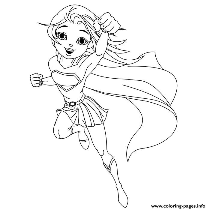 Supergirl superwoman coloring page printable