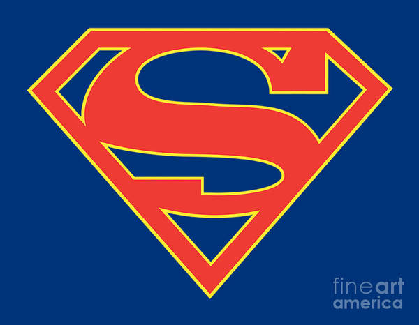 Supergirl dc logo art print by seth lundberg