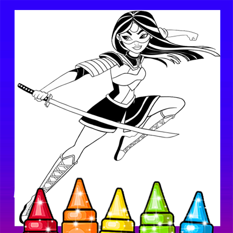 Super coloring book girl game for kids