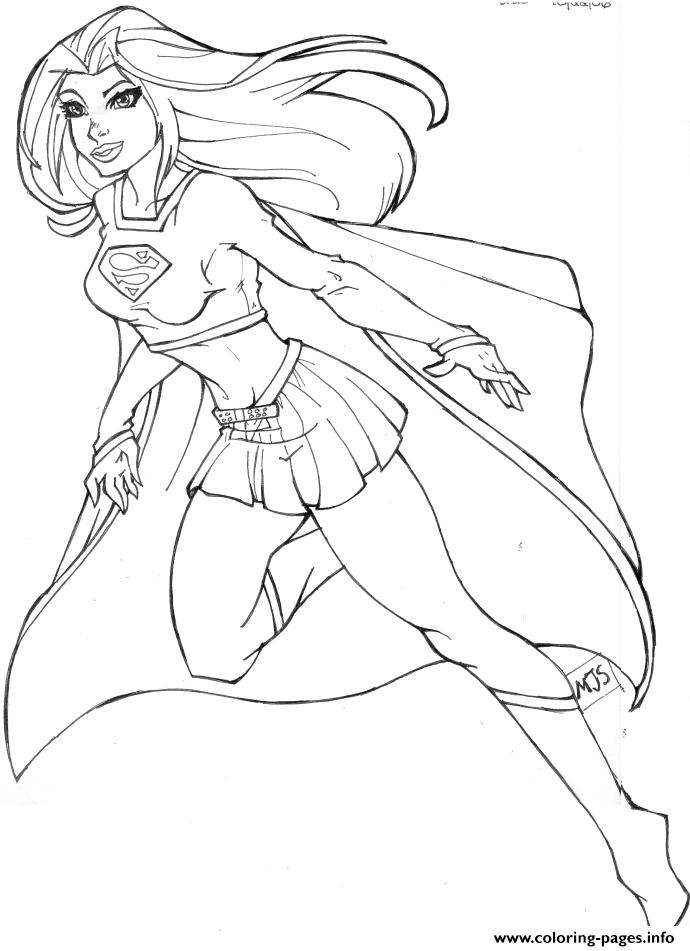 Supergirl coloring page printable