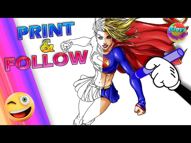 Supergirl coloring pages ðððµ superheroes printable coloring for kids