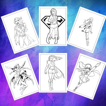 Colorful adventures printable supergirl coloring pages for your imagination