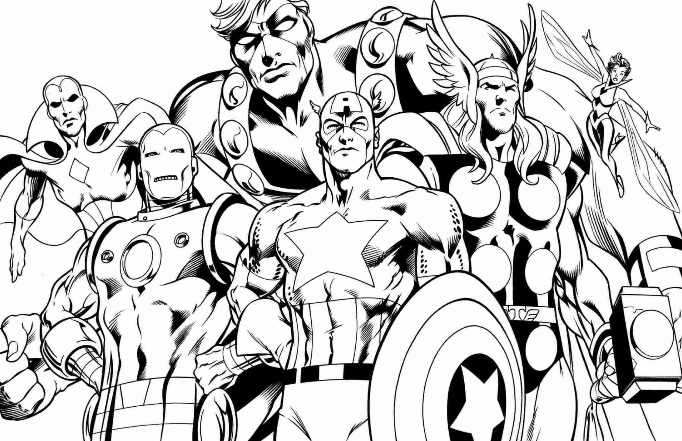 Superhero coloring pages