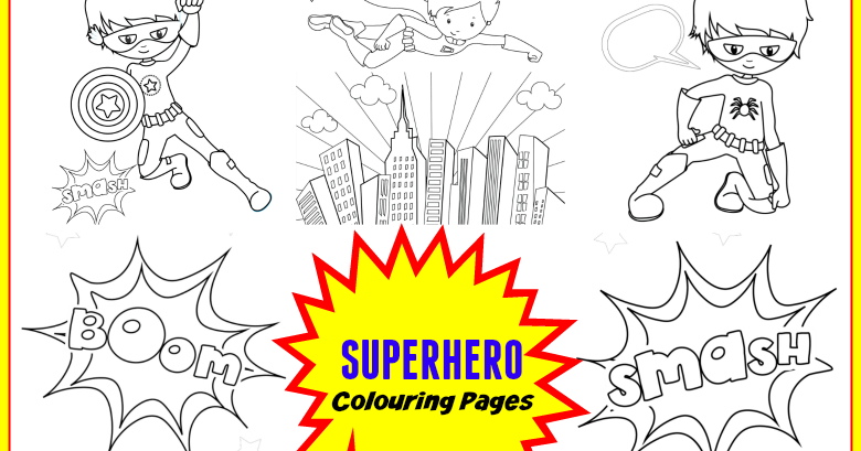 Free printable superhero colouring pages