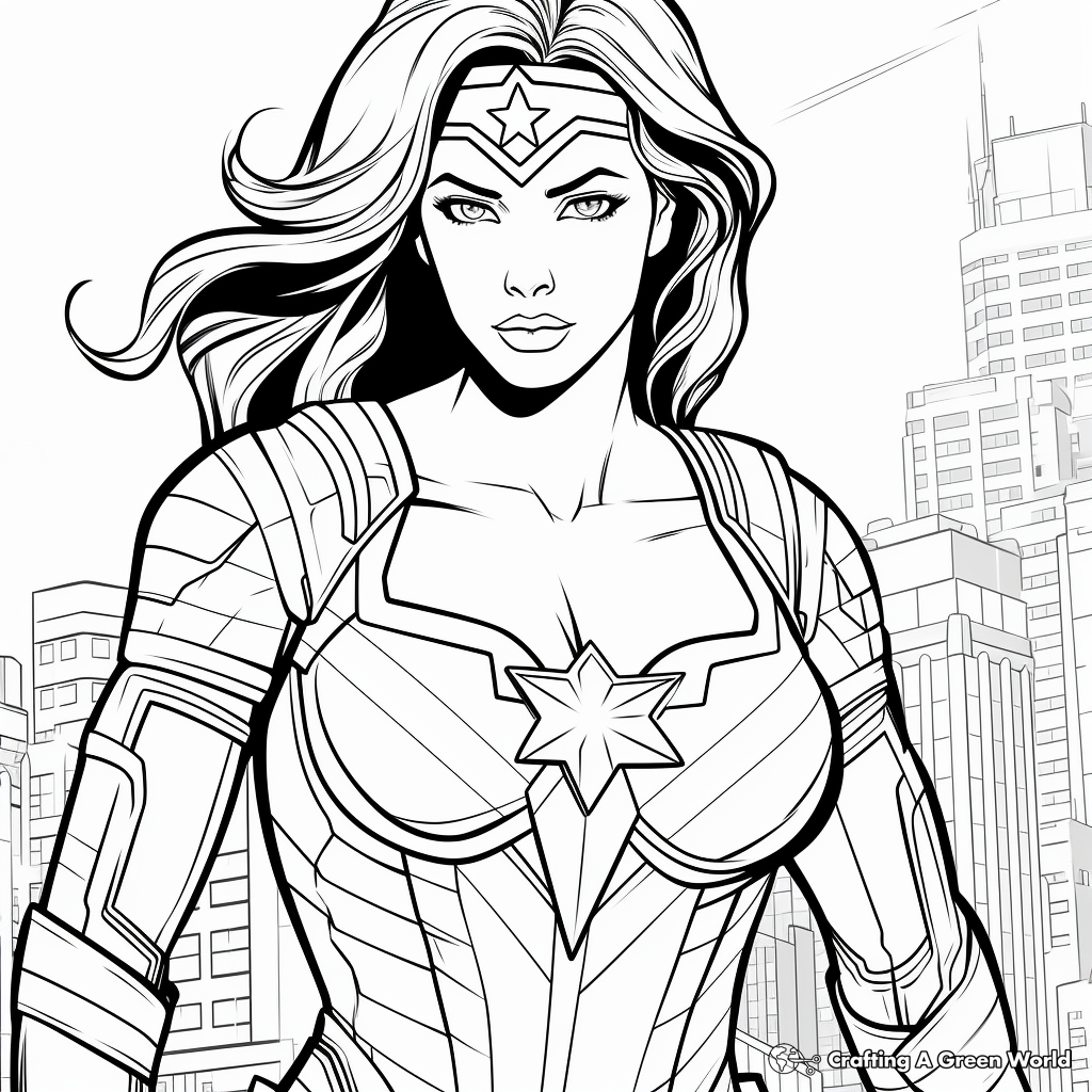 Superhero coloring pages