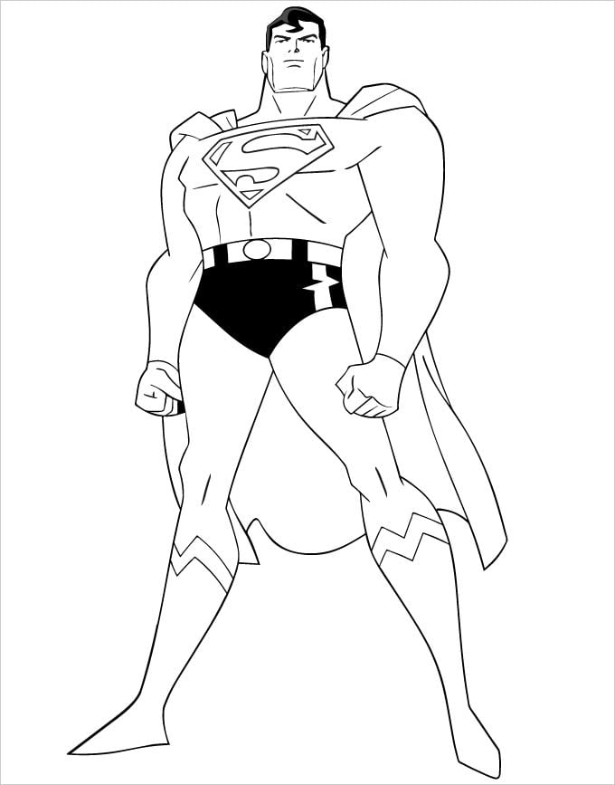 Superhero coloring pages