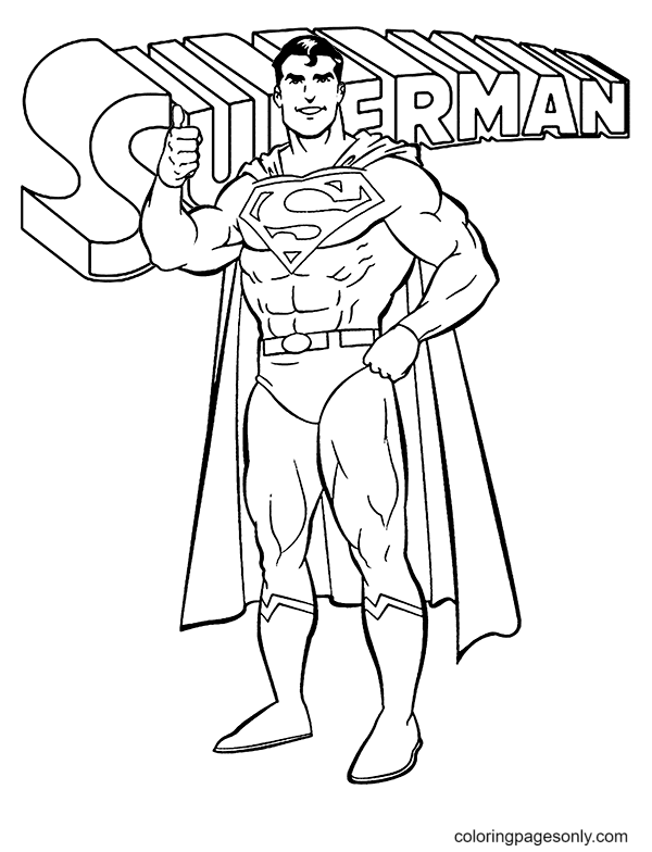 Superman coloring pages printable for free download